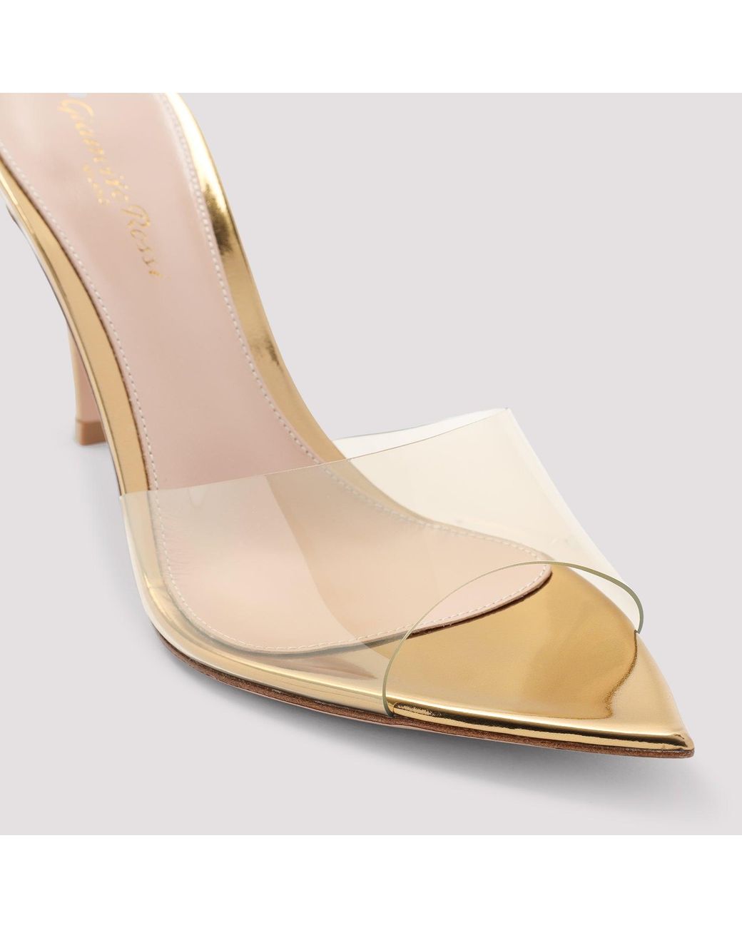 Gianvito Rossi Natural Elle Slip On Heels