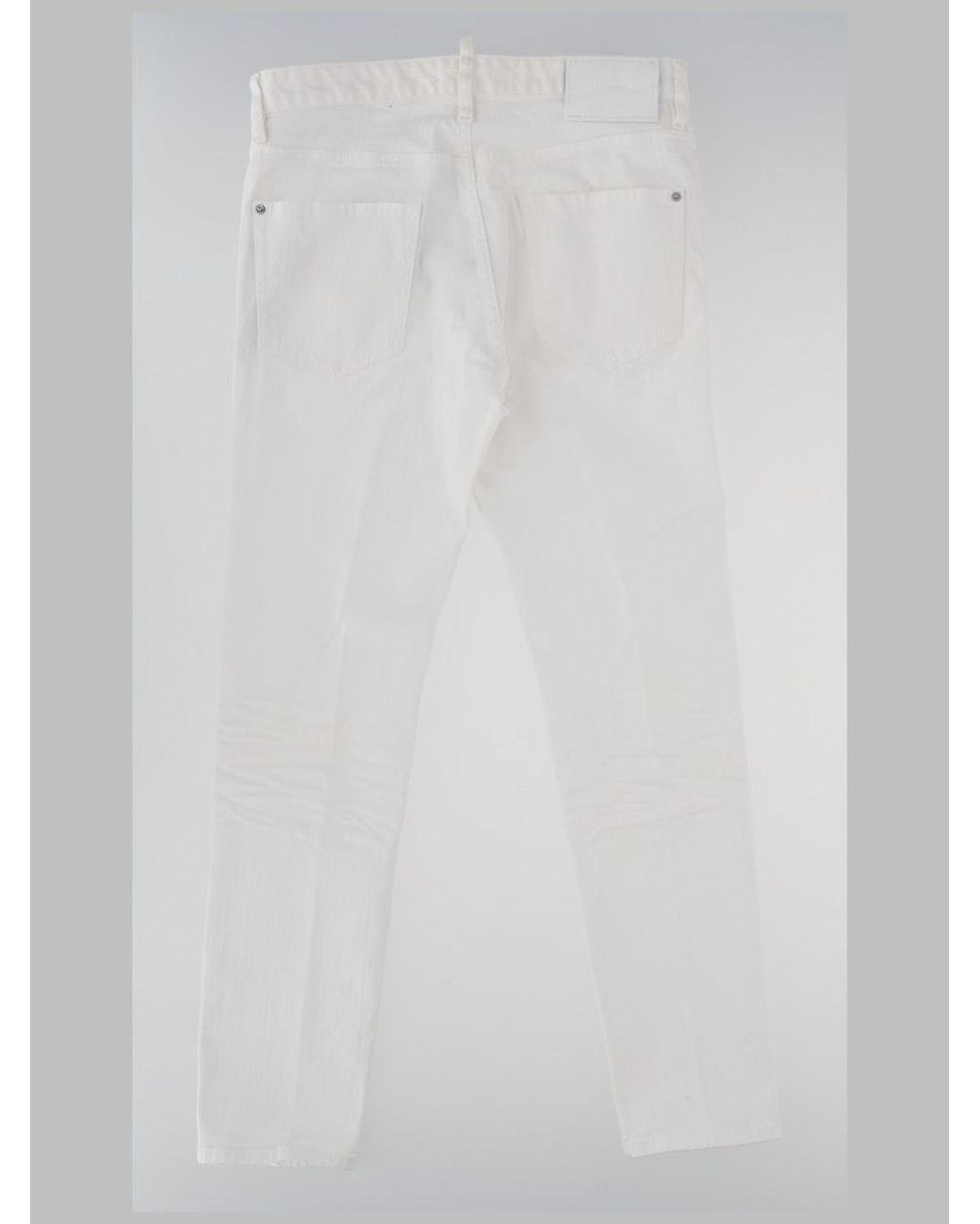 DSquared² White Slim-Fit Five-Pocket Jeans for men