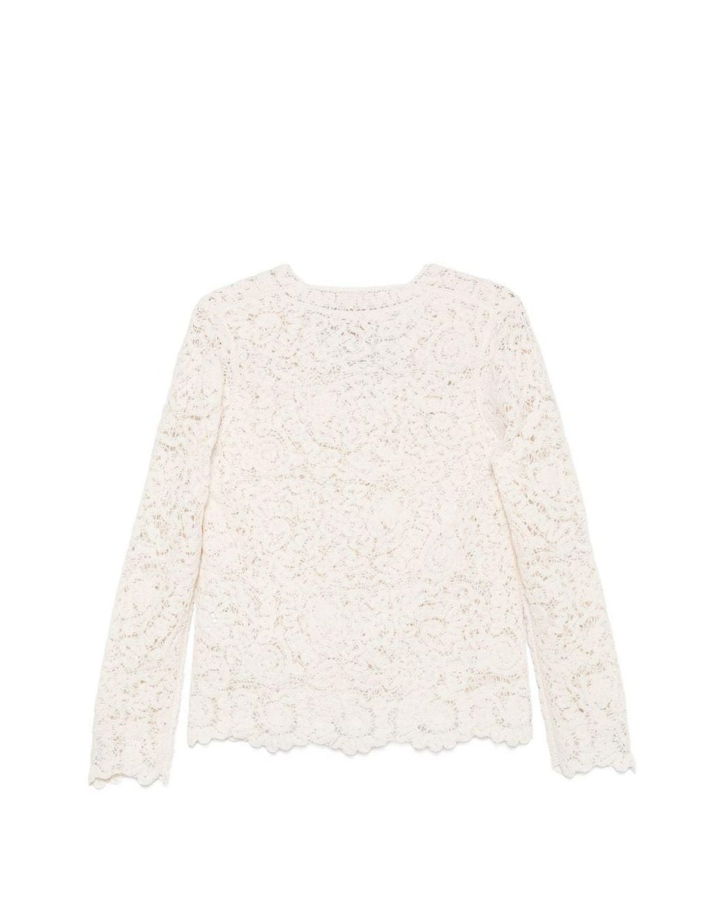 Semicouture White Calanthe V Necked Sweater