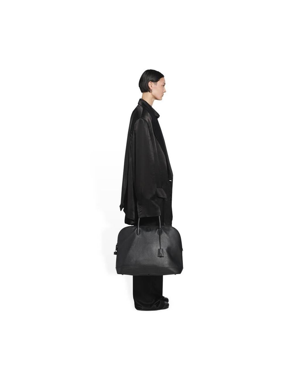 Balenciaga Logo Projector Large Handbag in Black | Lyst