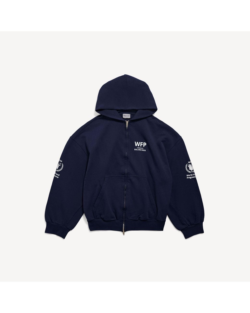 Balenciaga Blue Wfp Regular Zip-up Hoodie for men
