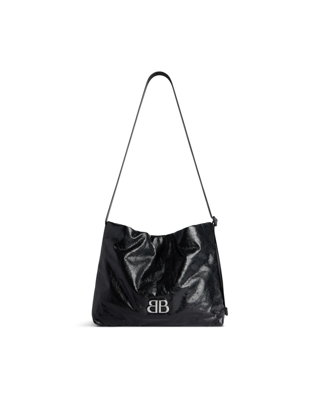 ショルダーバッグ・ポシェット BALENCIAGA Monaco Hobo Bag S - Balenciaga - Leather - Black Balenciaga Monaco East-West Hobo Bag Small in Black for Men