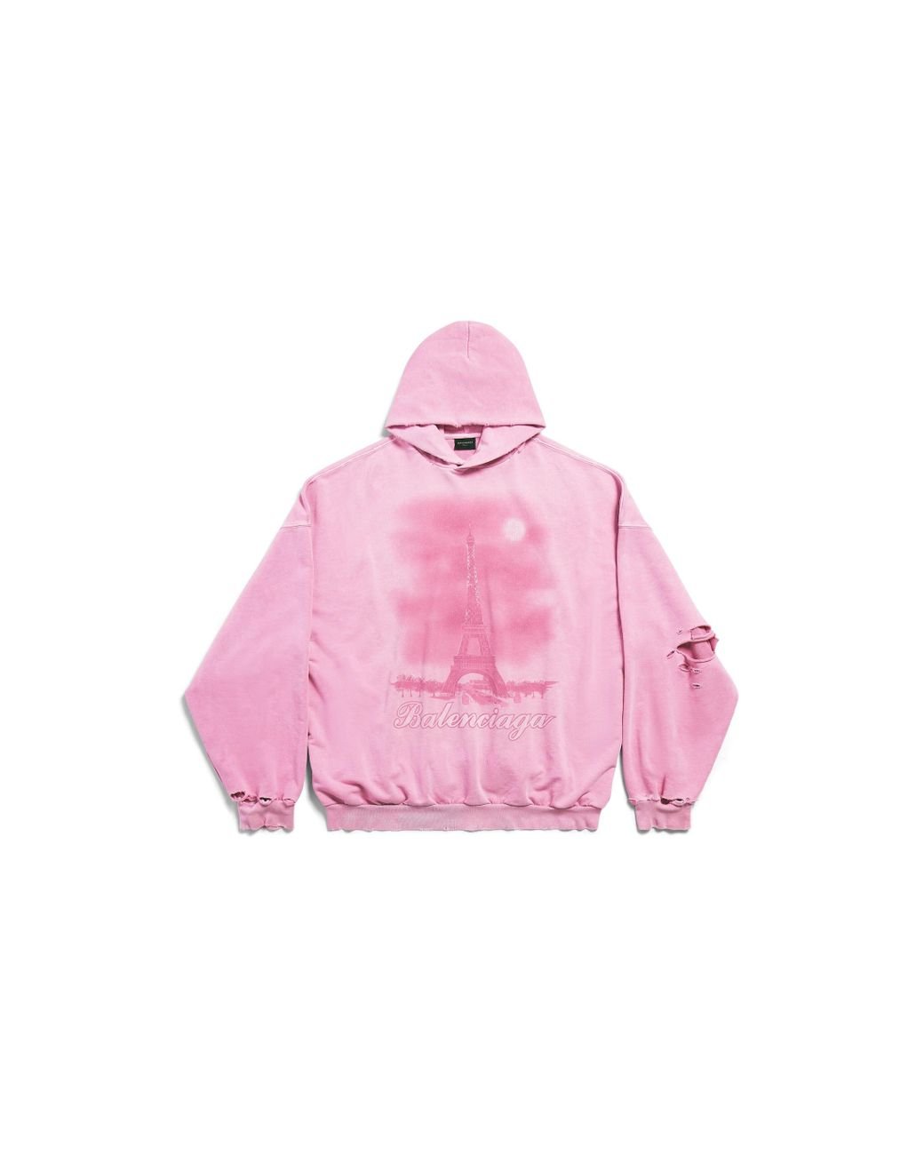 Balenciaga Paris Moon Hoodie Oversized in Pink | Lyst Balenciaga Paris Moon Hoodie Oversized in Pink | Lyst