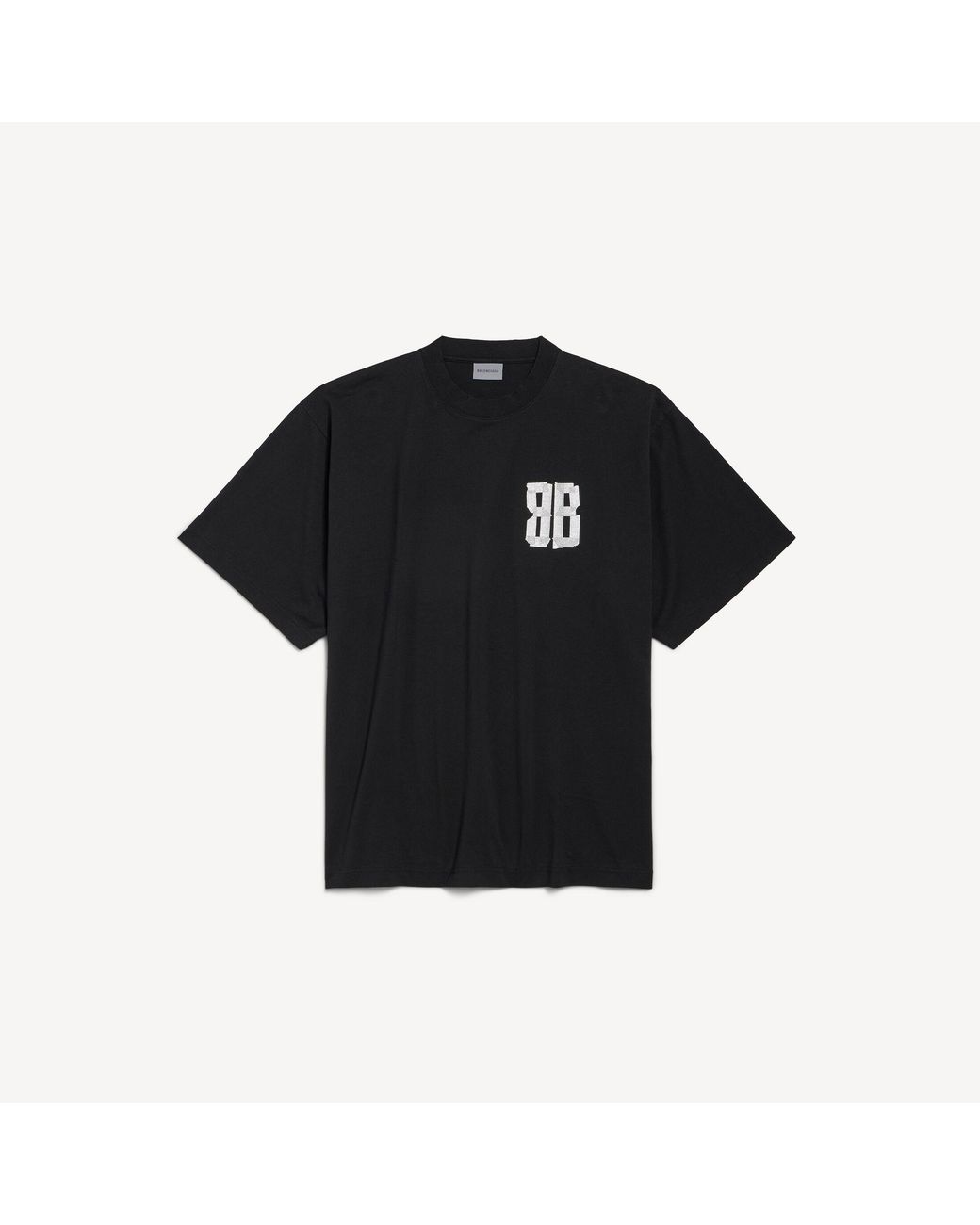 Balenciaga Black Glitter Tape Type Large Fit T-Shirt