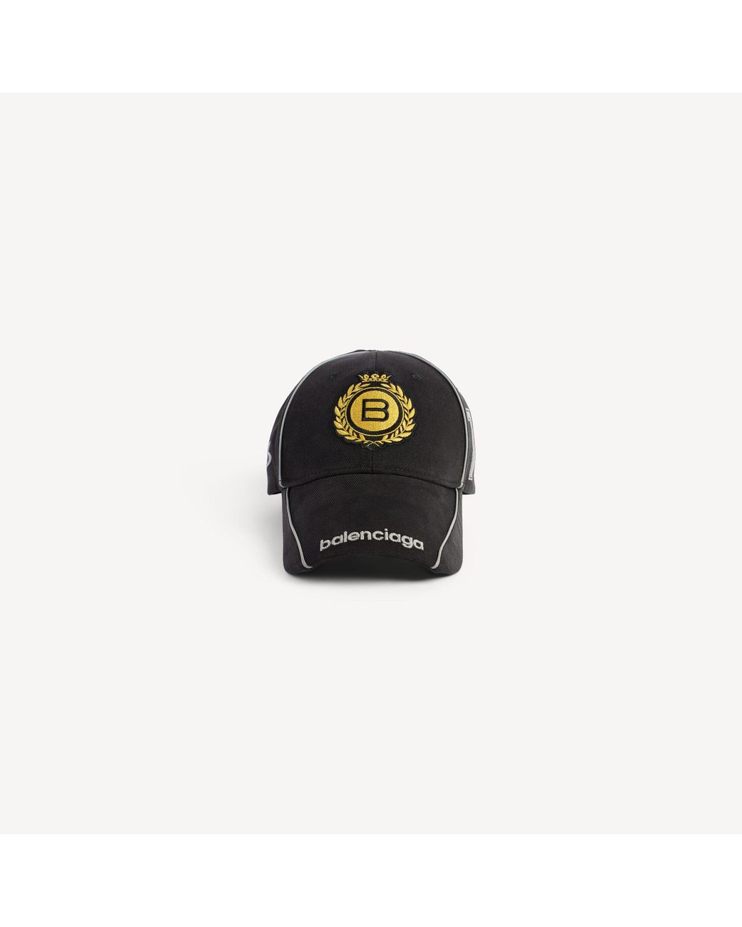 Balenciaga Black Naval Crest Cap for men