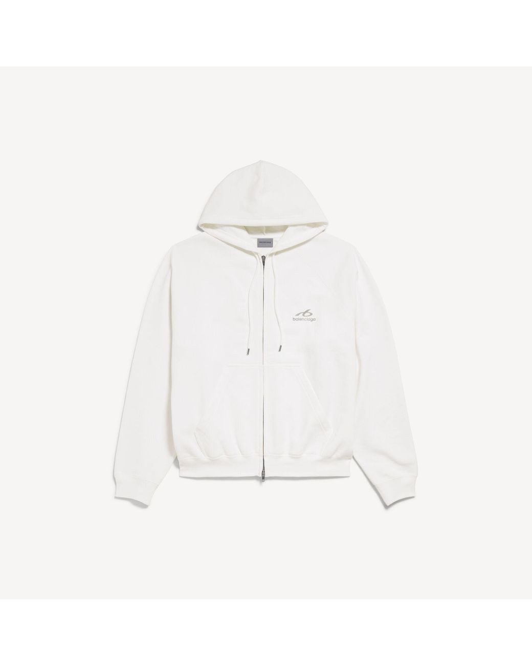 Balenciaga White Bodies Zip-up Hoodie for men