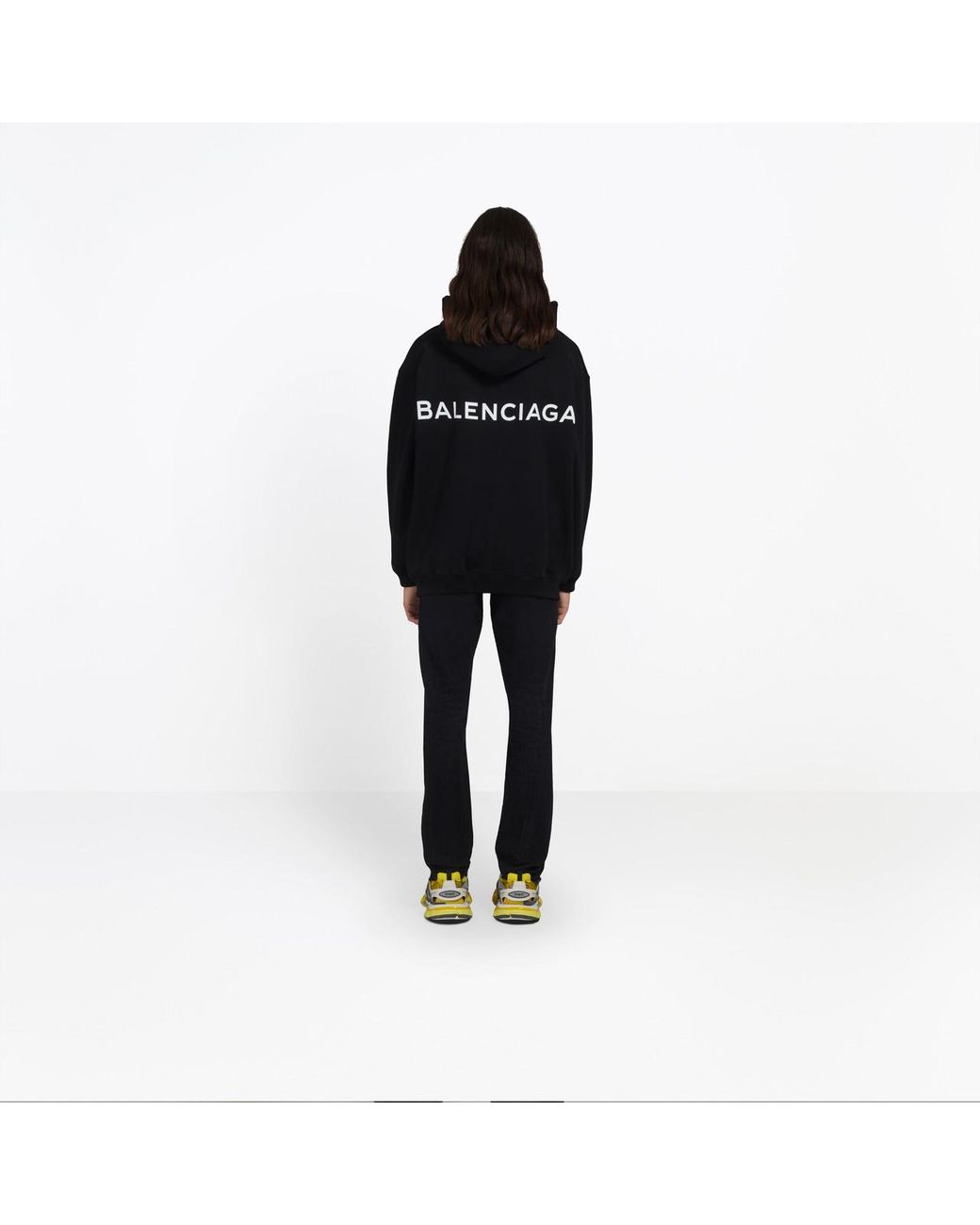 balenciaga black logo hoodie