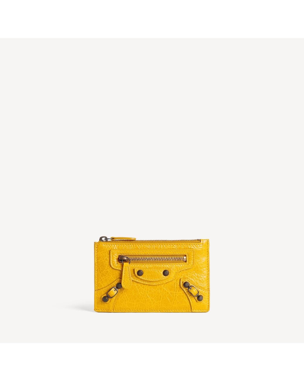 Balenciaga Yellow Le City Long Coin And Card Holder