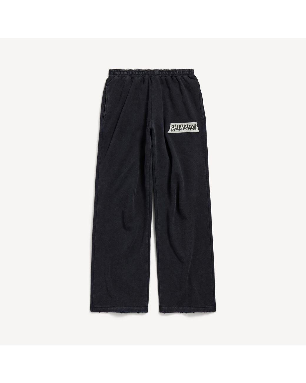 Balenciaga Black Masking Tape Baggy Pants for men