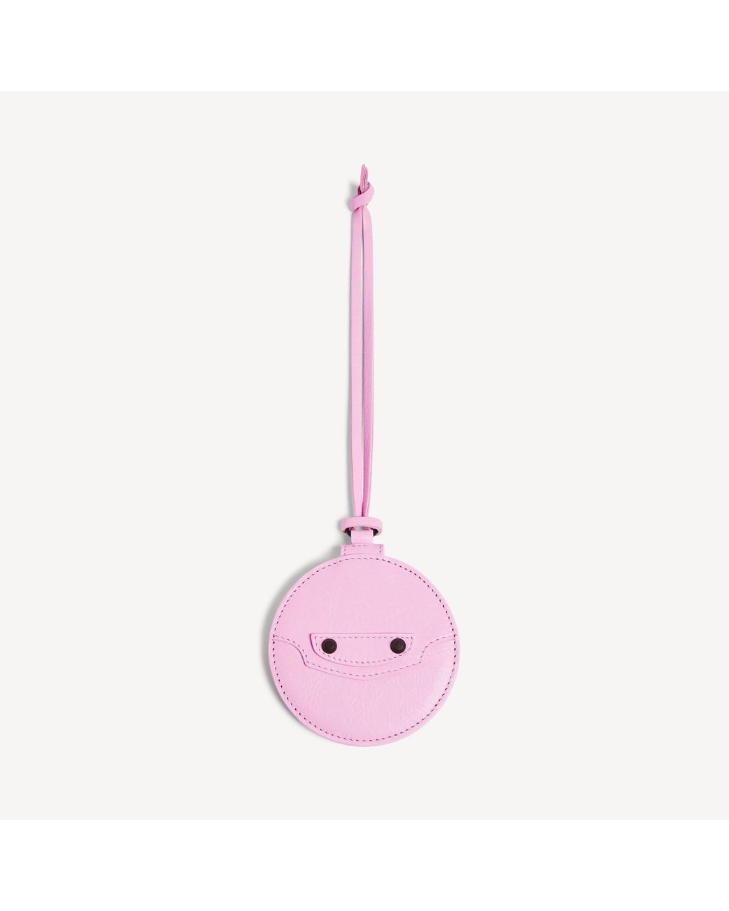 Balenciaga Pink Le City Round Mirror Charm