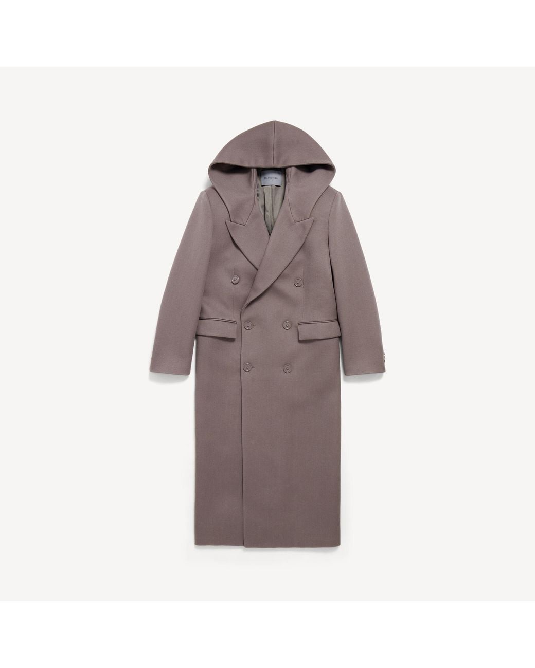 Balenciaga Brown Hooded Tailor Coat for men