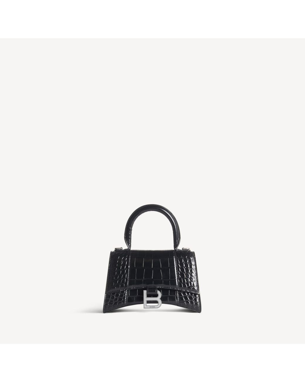 Balenciaga Black Hourglass Handbag Xs
