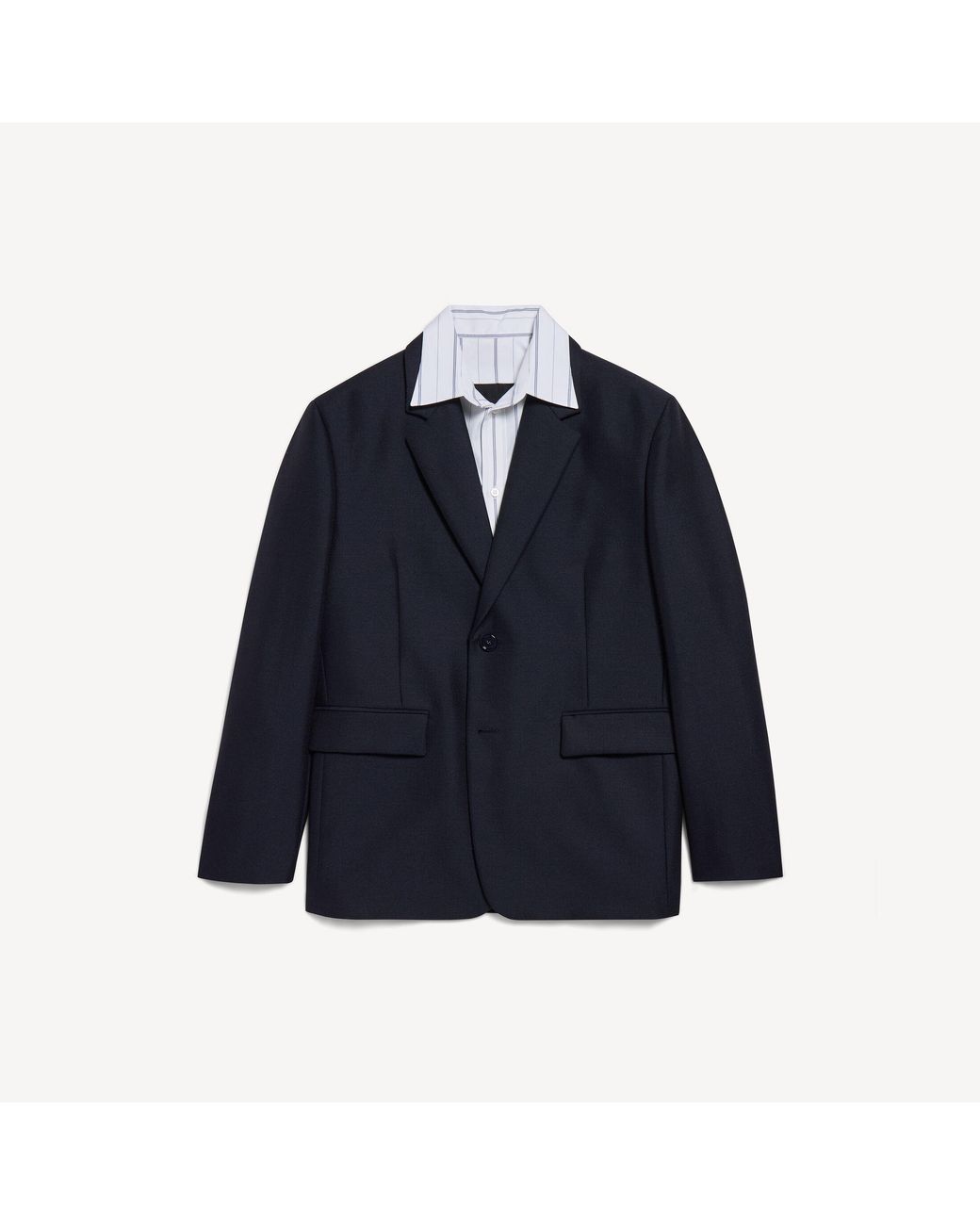 Balenciaga Blue Hybrid Shirt Jacket for men