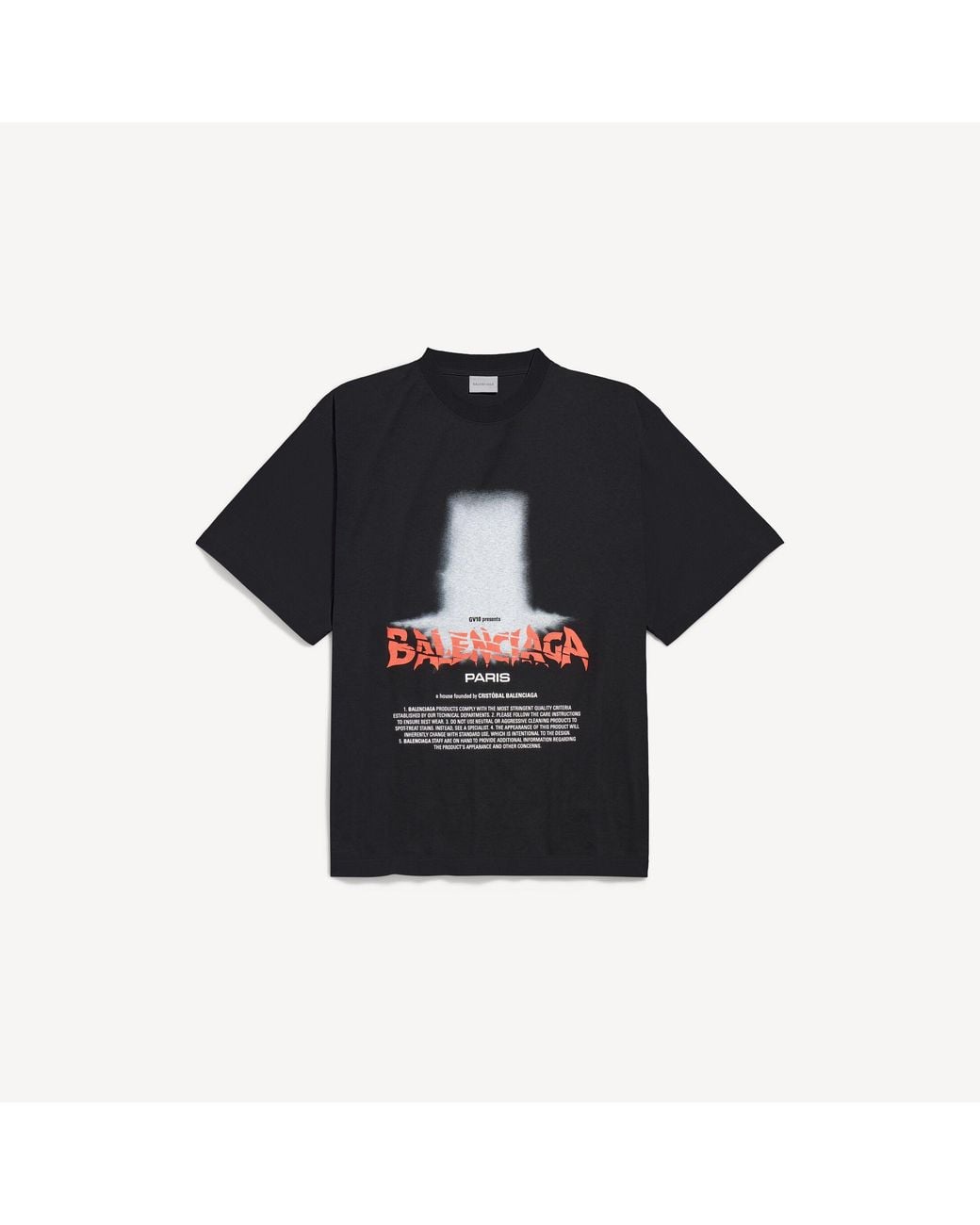 Balenciaga Black The Door Oversized T-Shirt for men