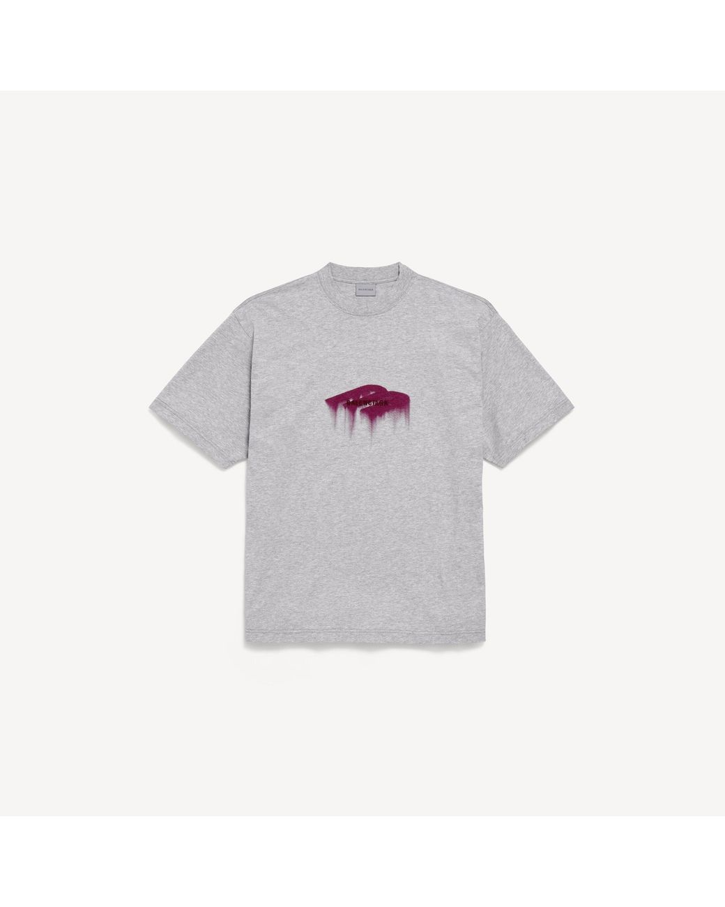 Balenciaga Gray Wet Brush Medium Fit T-Shirt for men