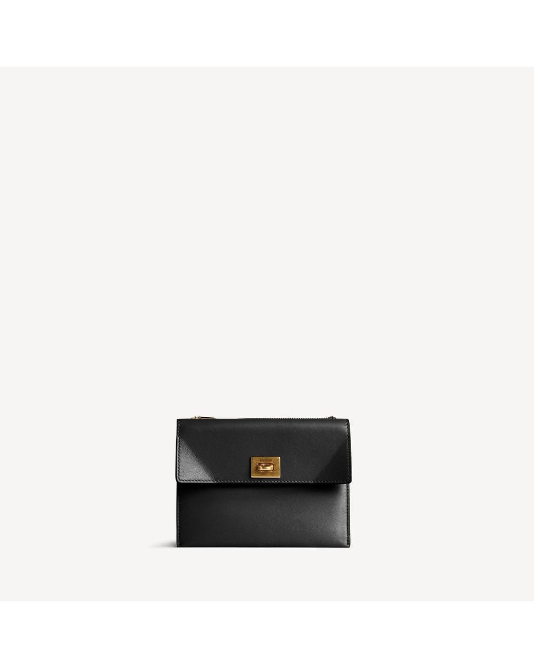 Balenciaga Black Leather Rodeo Wallet