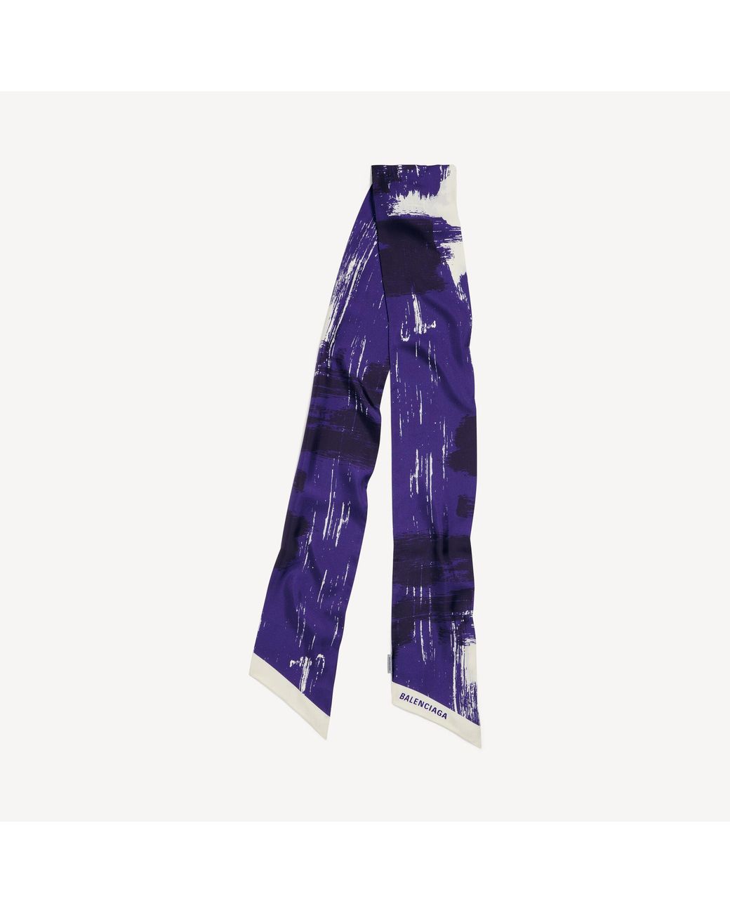 Balenciaga Purple Paintbrush Twilly Scarf