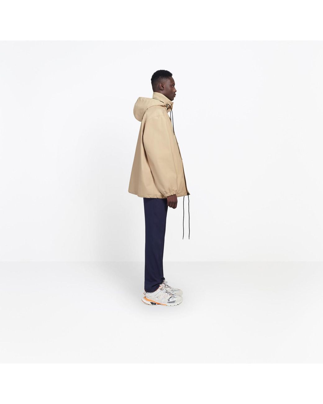 Balenciaga Logo Raincoat in Natural for 