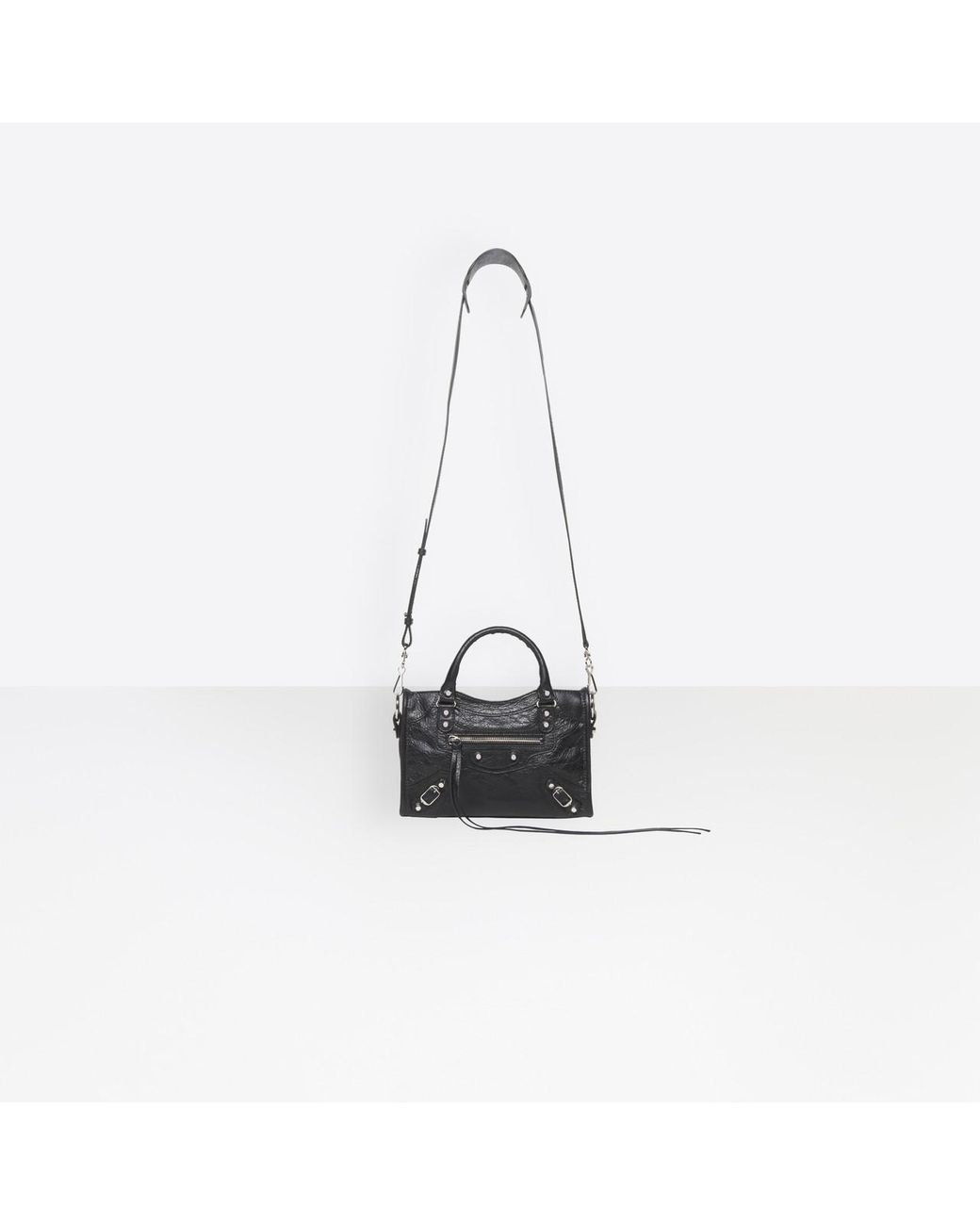 Balenciaga Leather Classic City Mini Shoulder Bag in Black | Lyst