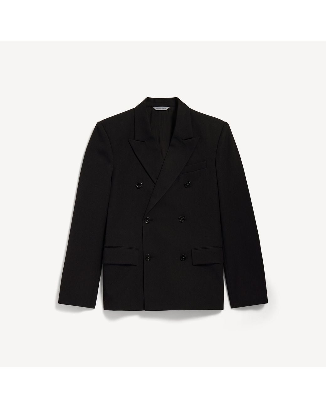 Balenciaga Black Double-Breasted Tailored Jacket for men