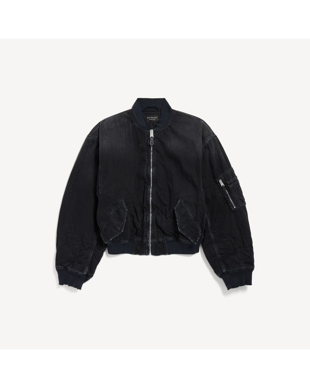 Balenciaga Black Standard Denim Bomber for men