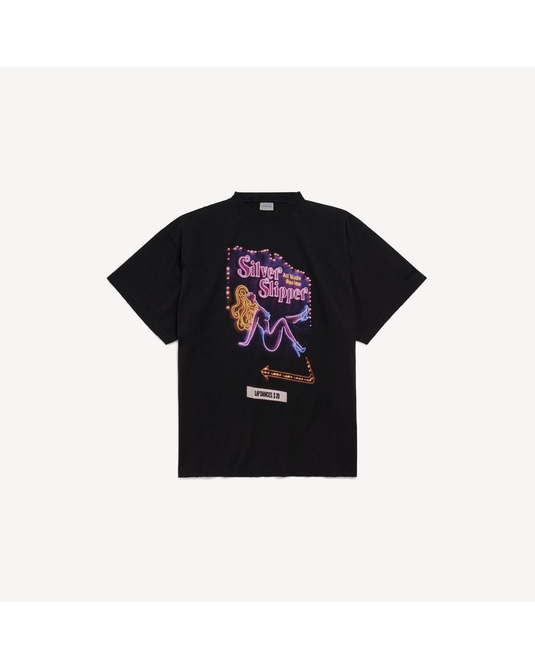 Balenciaga Black Slipper Oversized T-Shirt for men