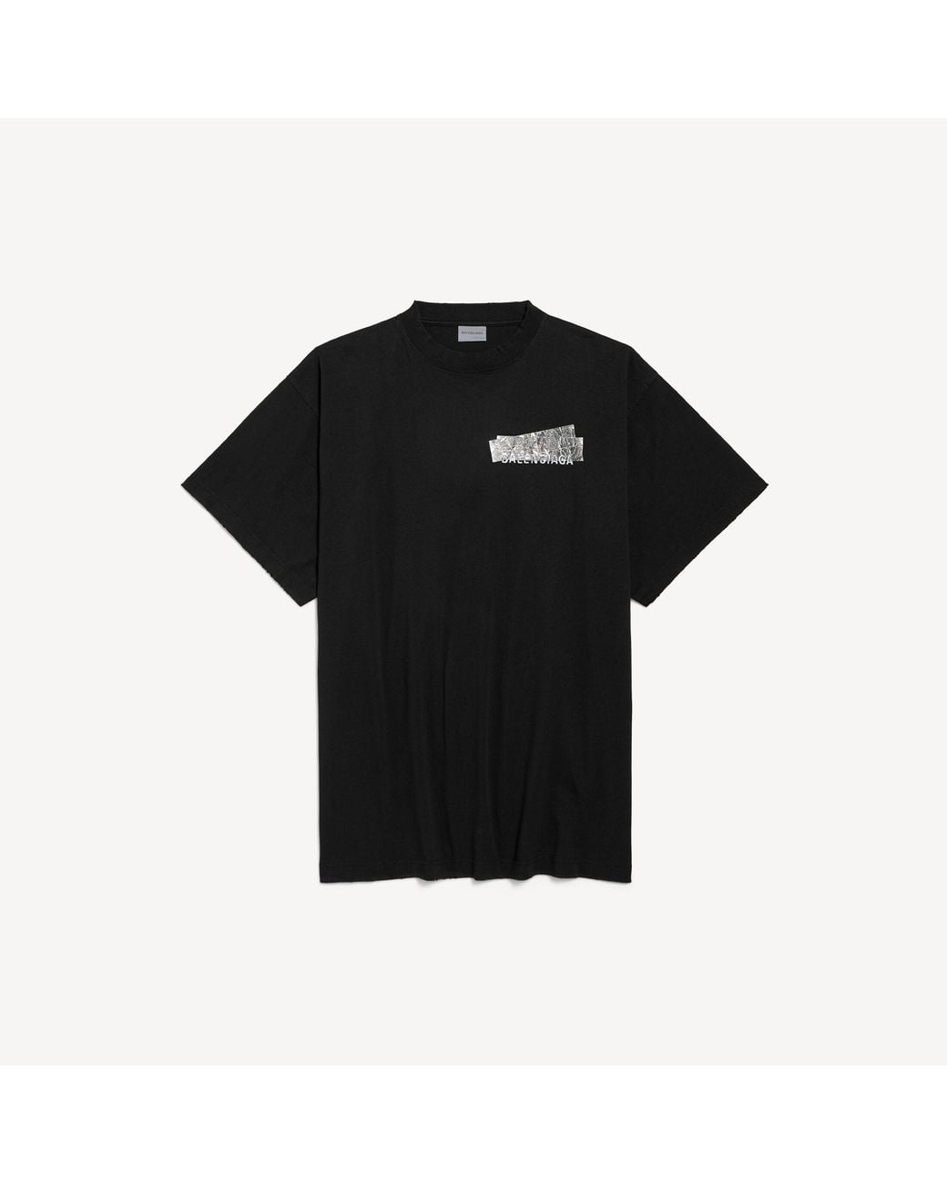 Balenciaga Black Tape Back Oversized T-Shirt for men