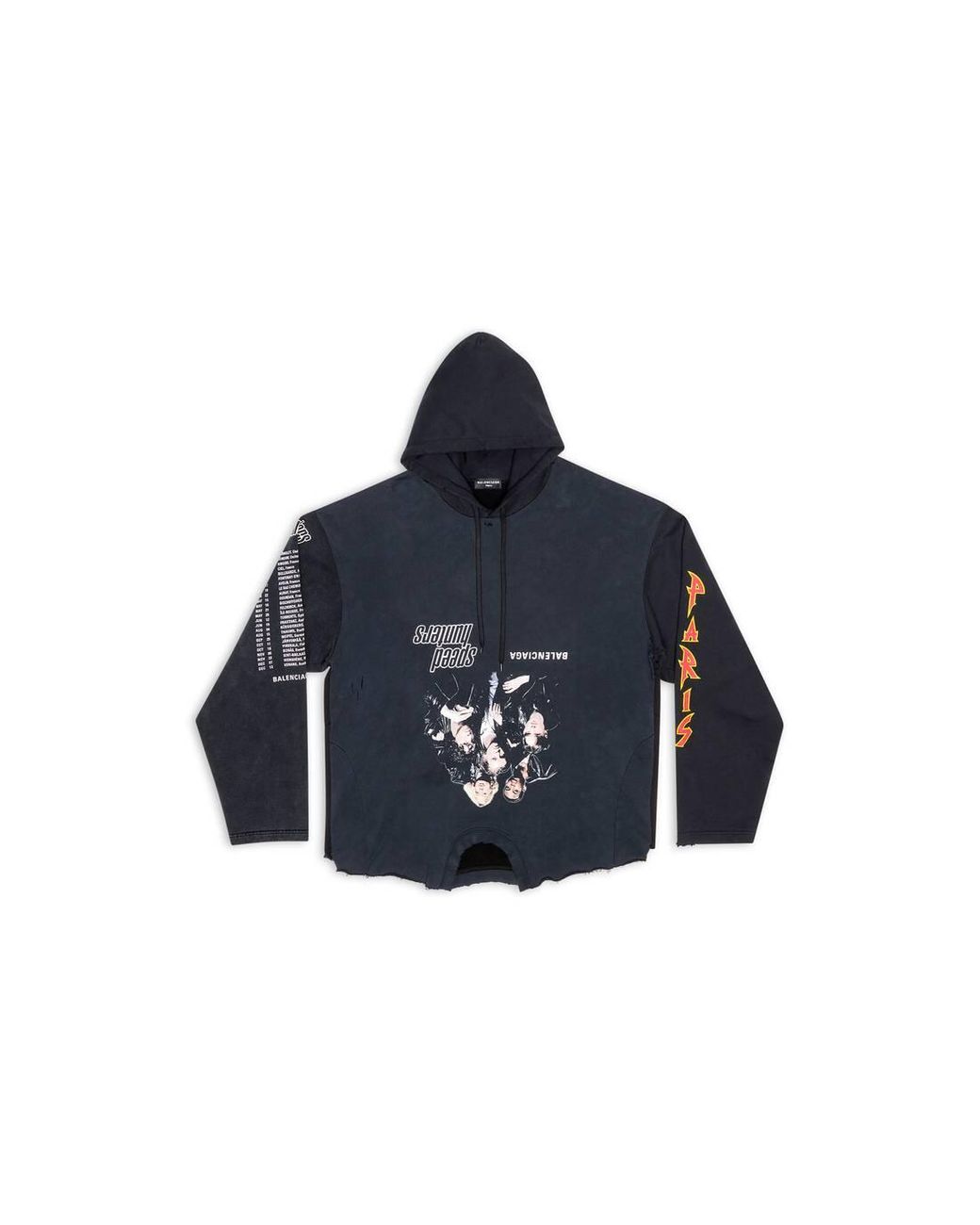Balenciaga Upside Down Hoodie Oversized in Blue for Men | Lyst