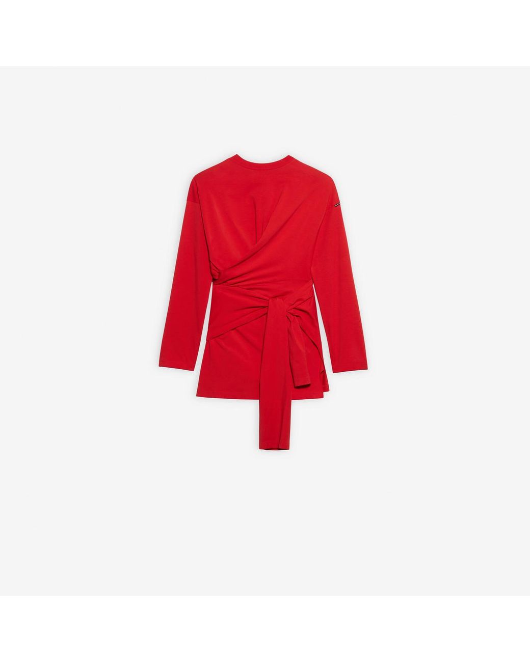 Balenciaga Tab Short Wrap Dress in Red | Lyst Canada