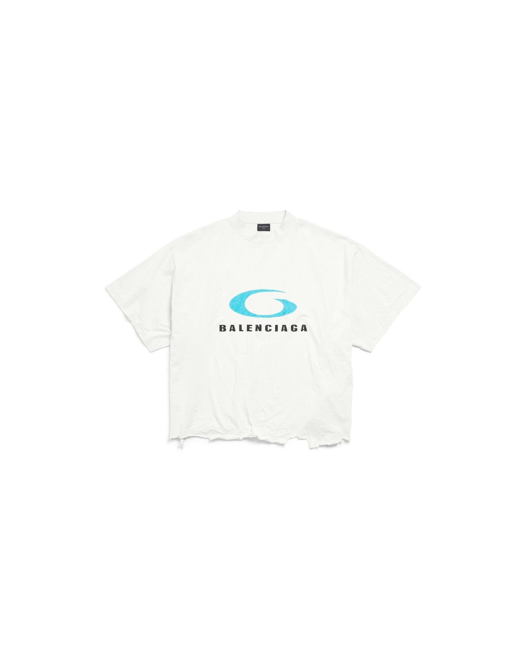 BALENCIAGA Loop Sports Icon Cropped ヴィンテージ Tシャツ Women's Loop Sports Icon Cropped T-shirt in Black