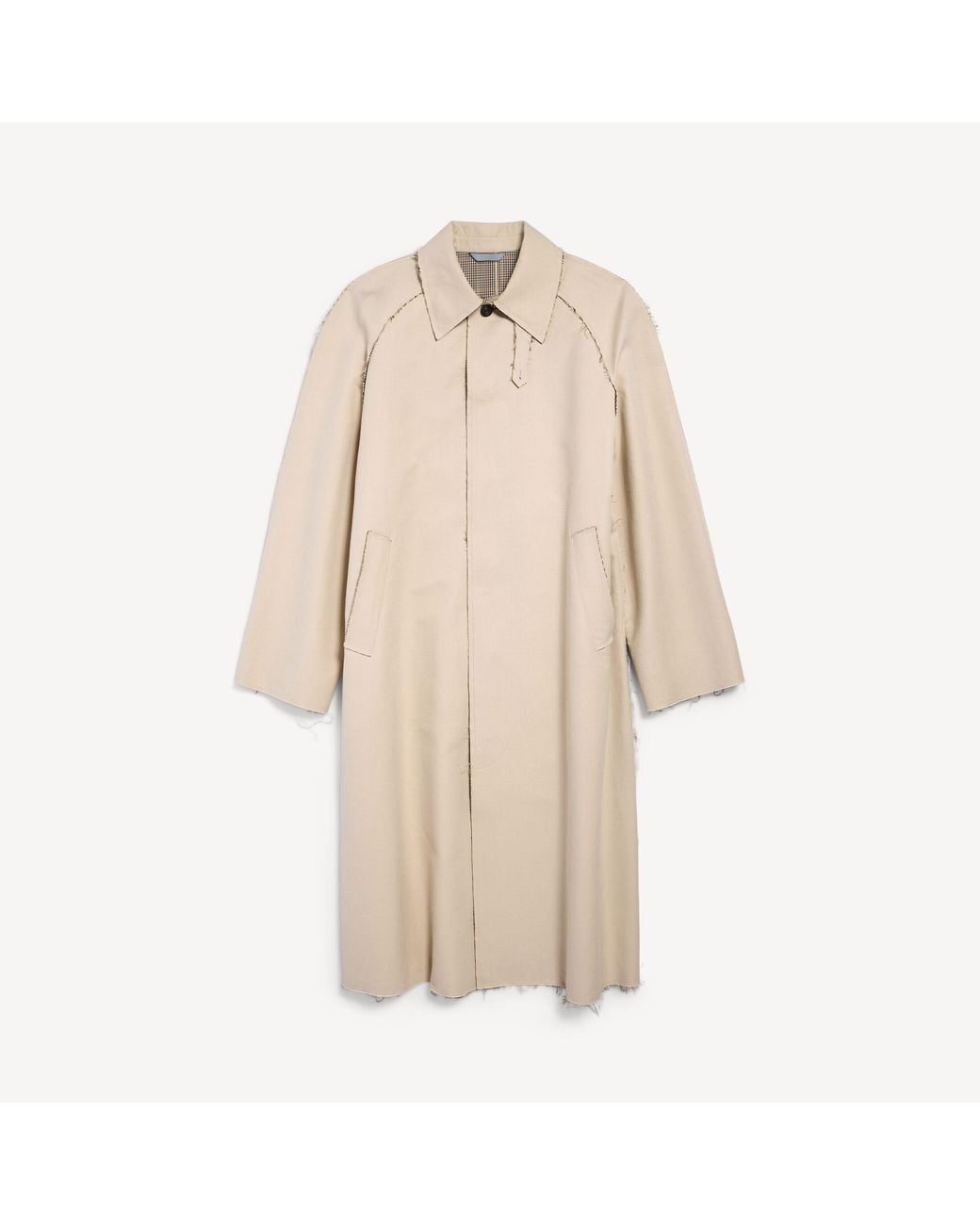 Balenciaga Natural Raw Edge Carcoat for men