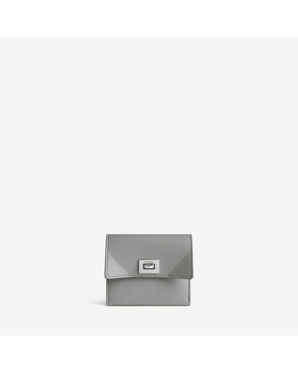 Balenciaga Gray Rodeo Card Holder With Flap