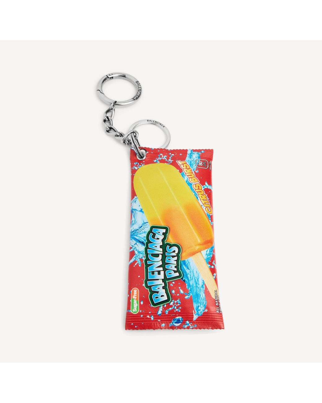 Balenciaga White Keychain/Charm Snack Pouch for men