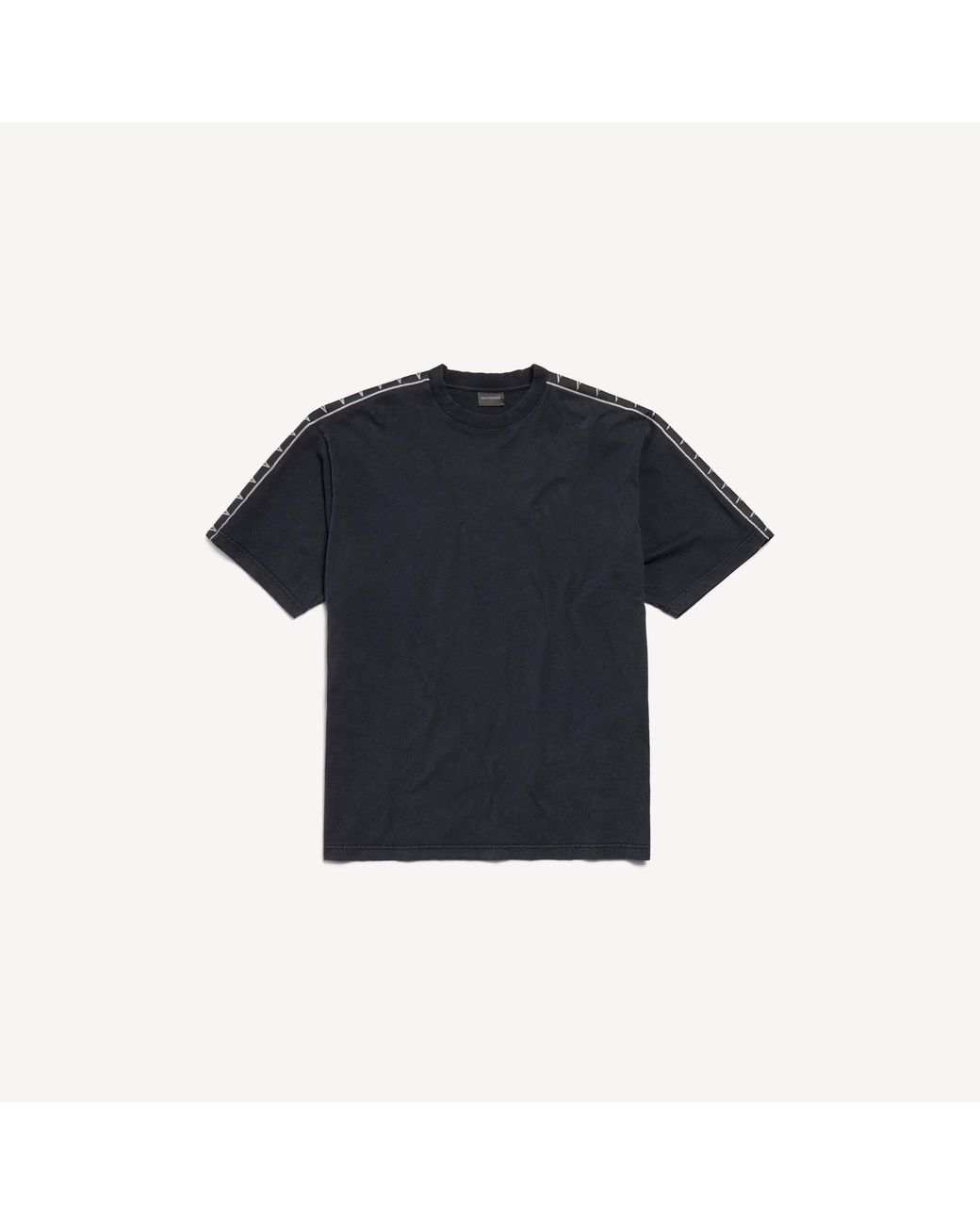 Balenciaga Blue Stripe Medium Fit T-Shirt for men