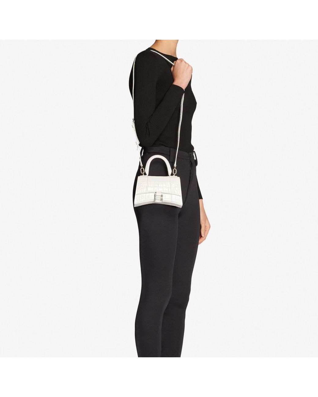Balenciaga Hourglass XS Shiny CrocEmbossed TopHandle Bag Neiman Marcus #12 Balenciaga Hourglass XS Shiny CrocEmbossed TopHandle Bag Neiman Marcus