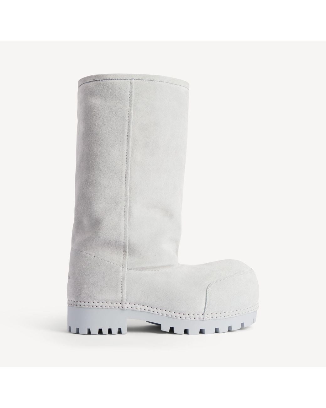 Balenciaga White Alaska Fur High Boot