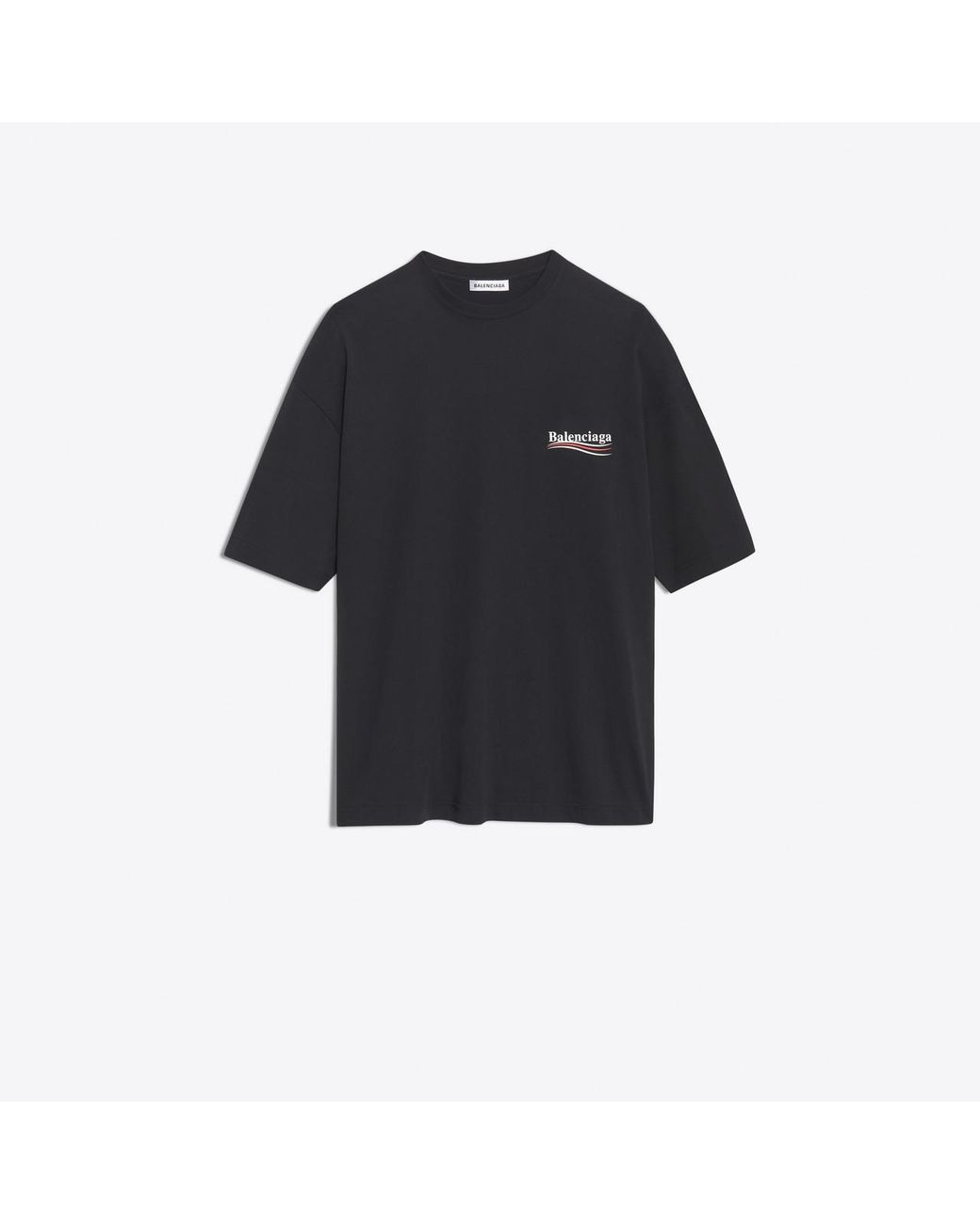 Balenciaga Cotton Oversized Logo Printed T-shirt in Black - Lyst