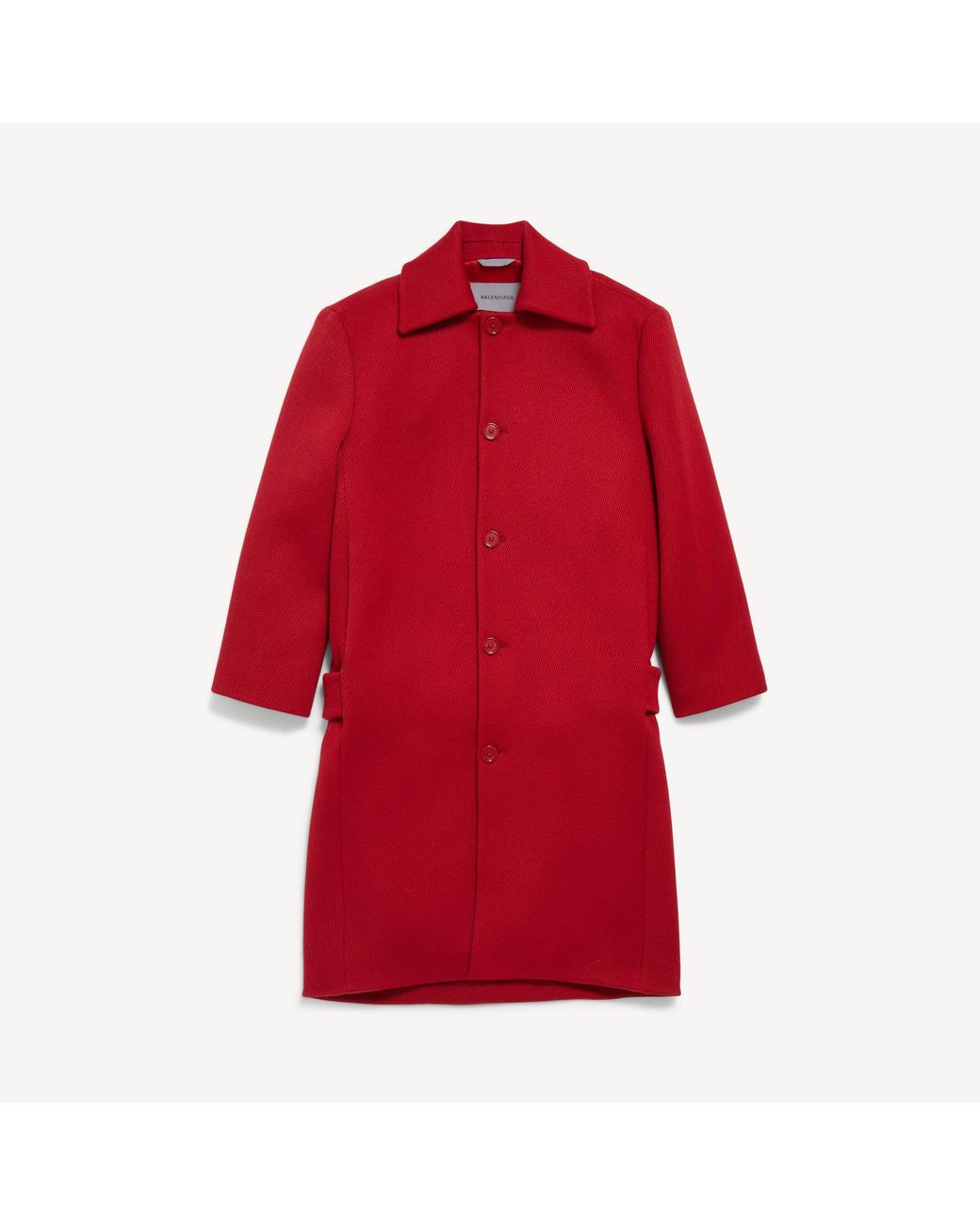 Balenciaga Red Double Carcoat for men