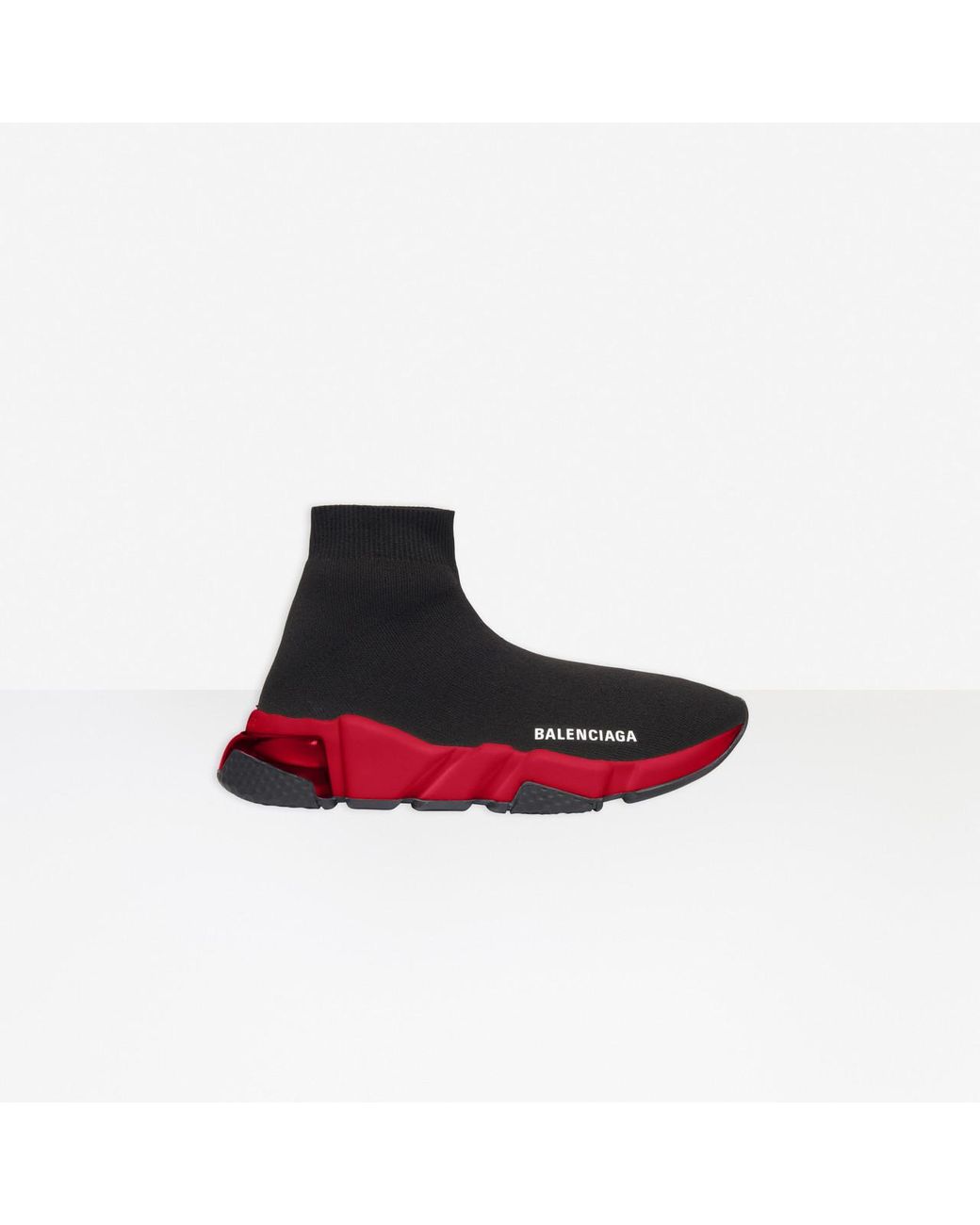 Balenciaga Speed Clear Sole Sneaker in Red for Men | Lyst