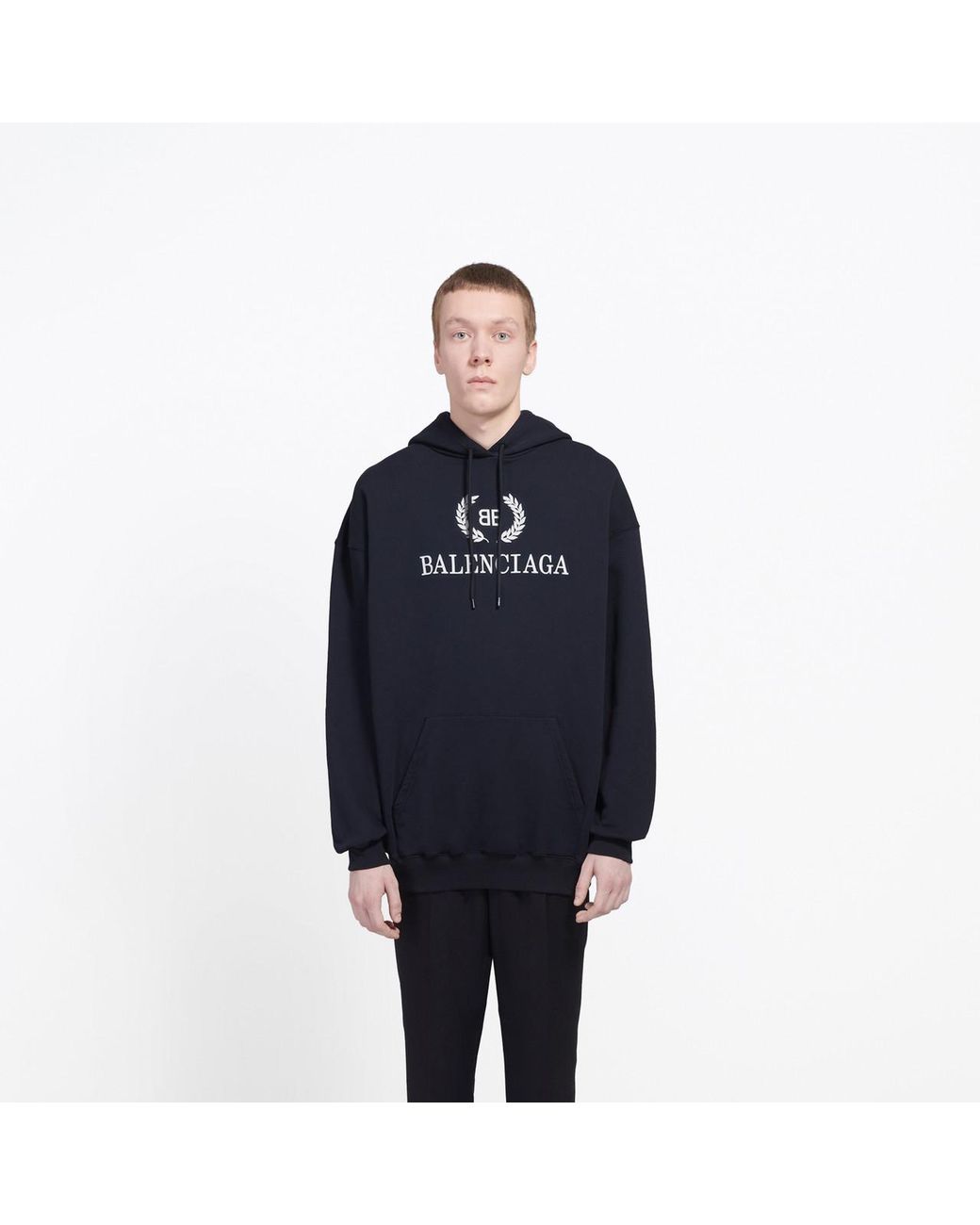 Balenciaga Bb Hoodie in Black for Men | Lyst