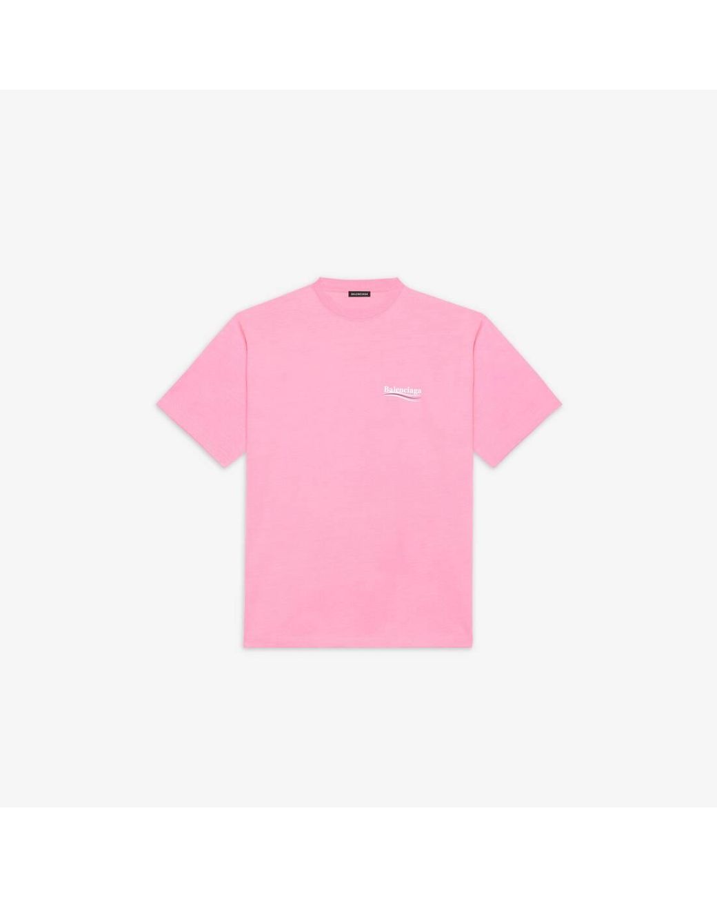★BALENCIAGA★ Political Wave Logo T-Shirt Pink 641655TKVJ11 MUSINSA | BALENCIAGA Political Wave Logo T-Shirt - Pink