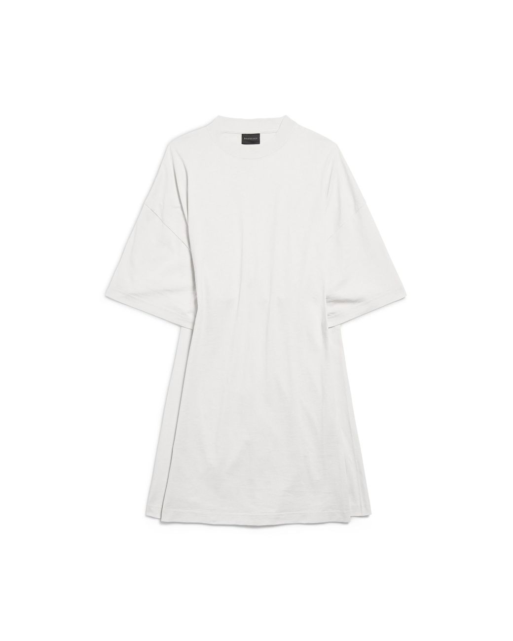ワンピース BALENCIAGA Cotton jersey Semi fitted short dress WHITE Balenciaga Semi Fitted Dress in White | Lyst
