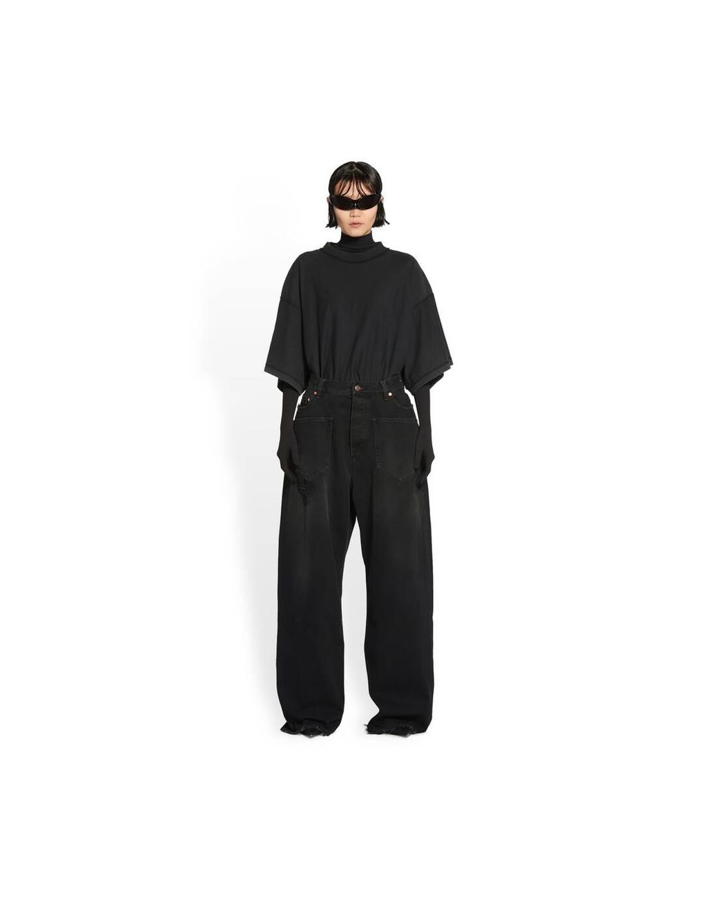 Balenciaga Patched Pockets baggy Jeans in Black | Lyst Balenciaga Patched Pockets baggy Jeans in Black | Lyst