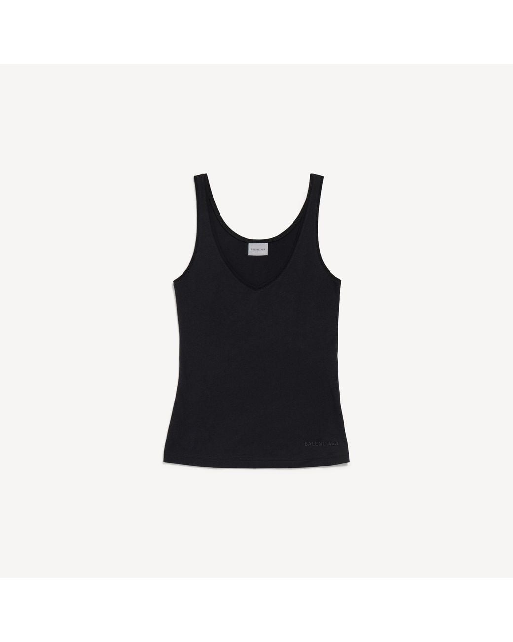 Balenciaga Black V-Neck Tank Top