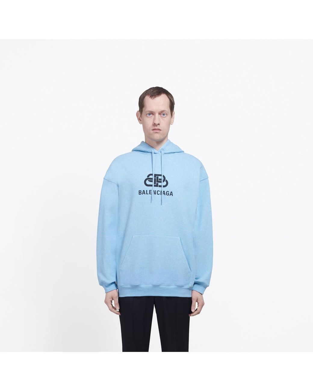 Balenciaga Bb Hoodie in Blue for Men | Lyst