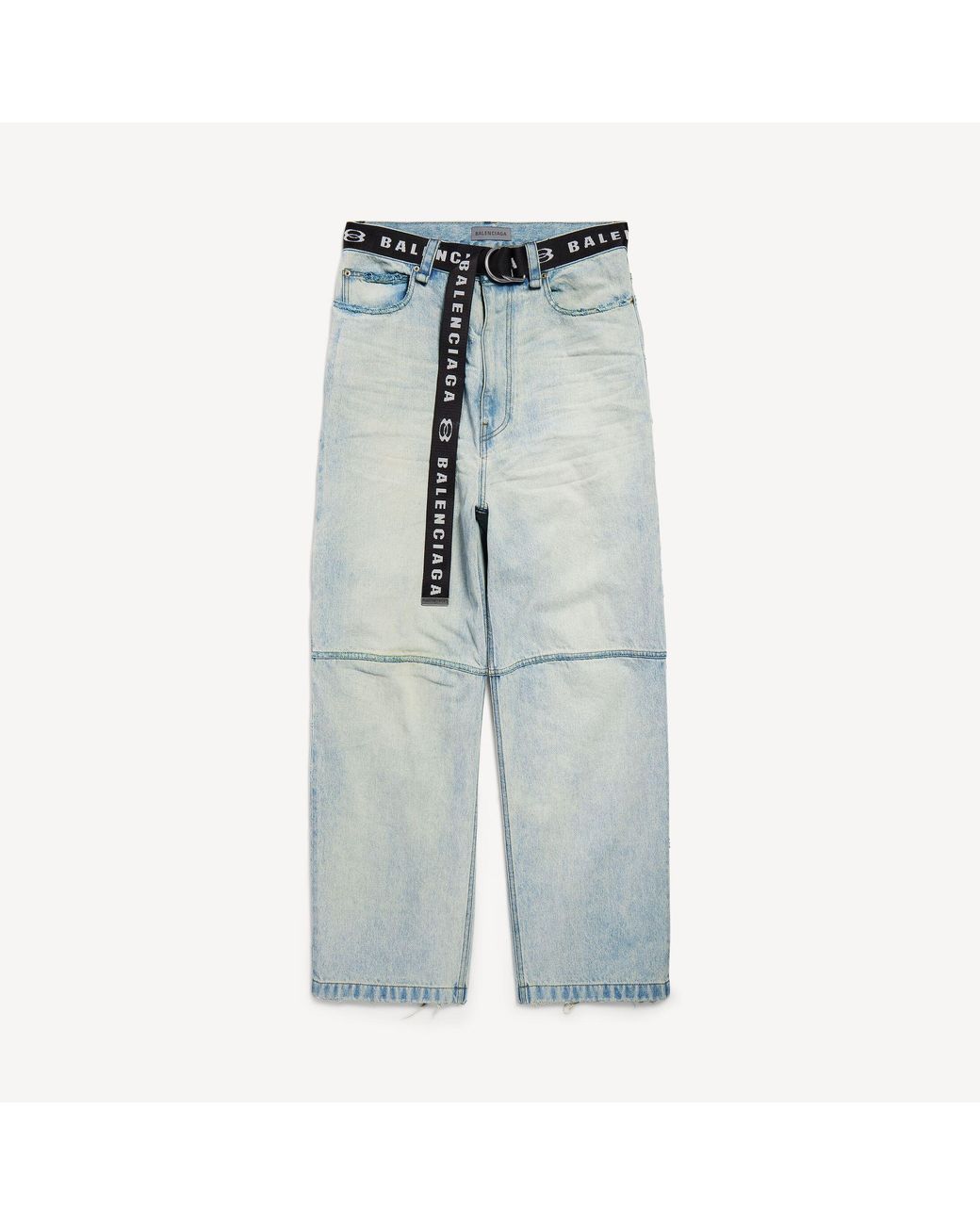 Balenciaga Blue Belted Pants for men