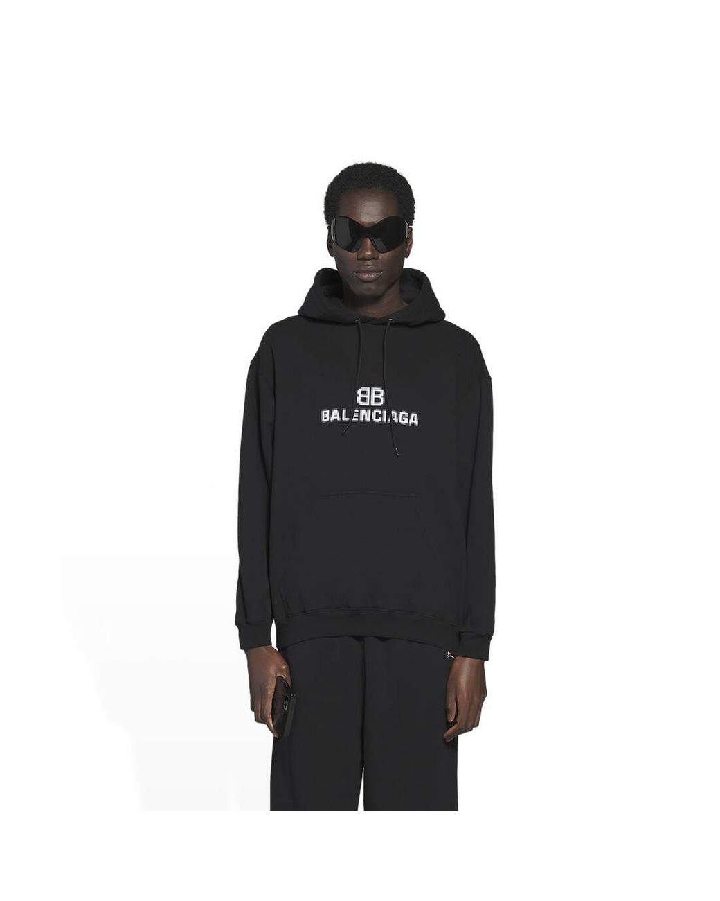 Balenciaga Bb Pixel Medium Fit Hoodie in Black for Men | Lyst Balenciaga Bb Pixel Medium Fit Hoodie in Black for Men | Lyst