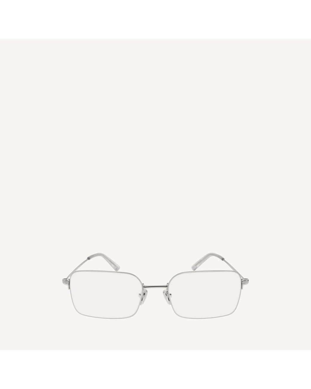 Balenciaga White Invisible Rectangle Sunglasses