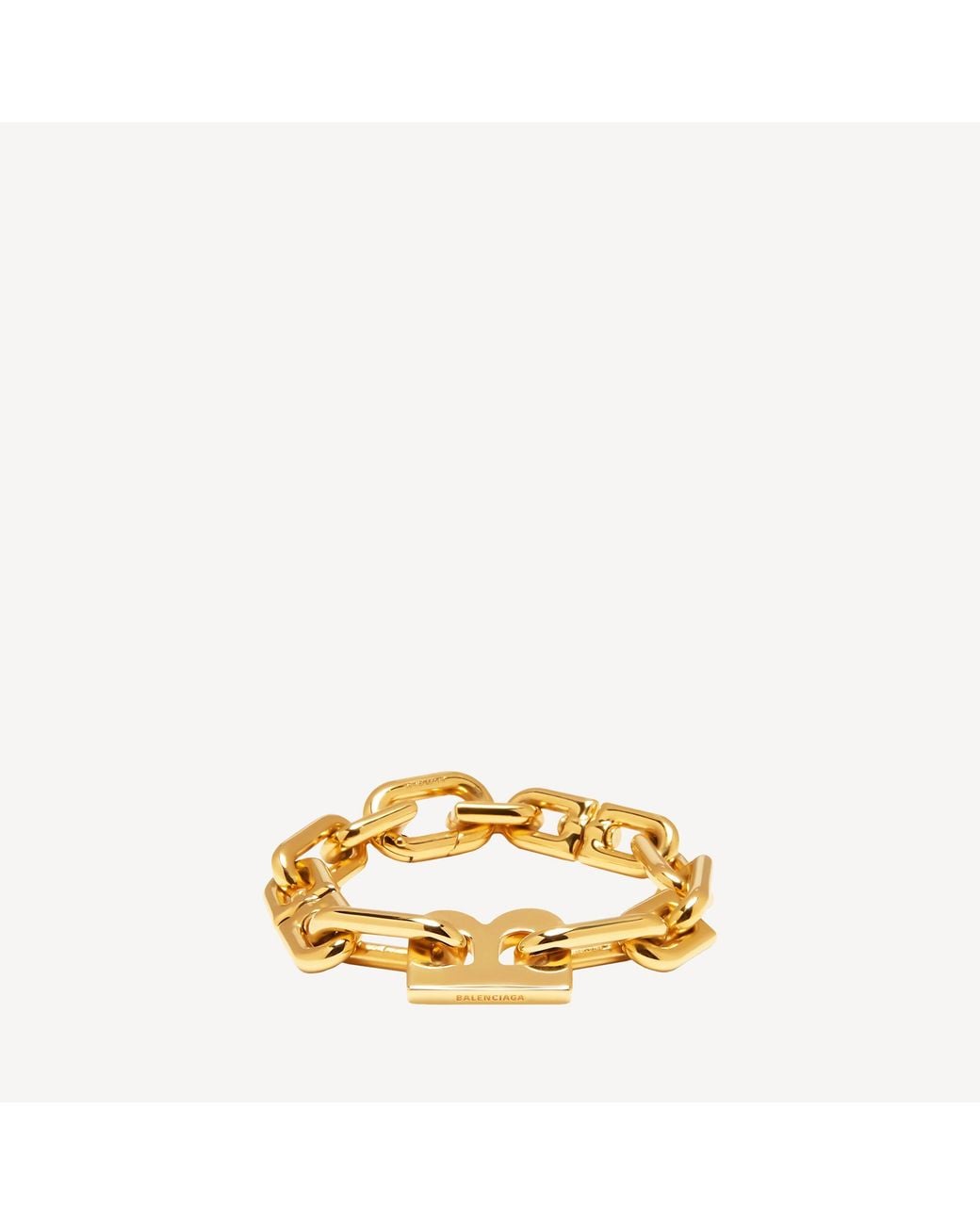 Balenciaga Metallic B Chain Thin Bracelet