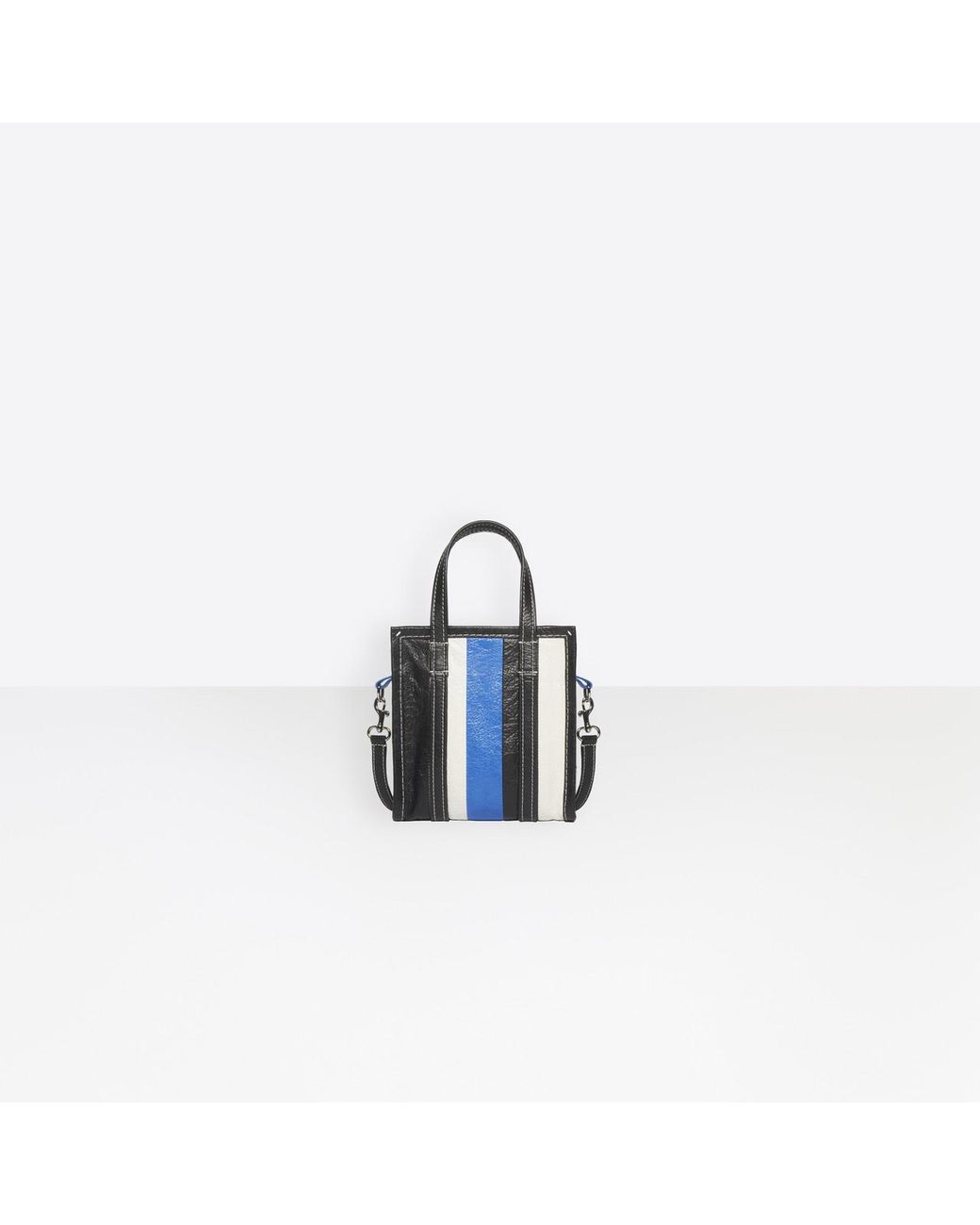 Balenciaga Leather Bazar Shopper Xxs in Black/ Blue (Blue) | Lyst